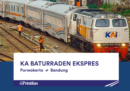 Jadwal KA Baturraden Ekspres, Purwokerto-Bandung PP