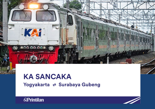 Jadwal KA Sancaka, Surabaya Gubeng-Yogyakarta PP